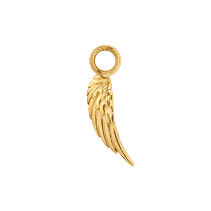 Angel Wing Slim Hoop Set Gold