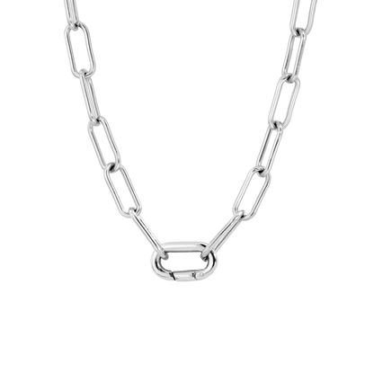 Long Link Necklace Silver