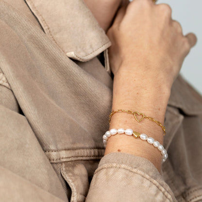 Love me a Pearl Bracelet Gold