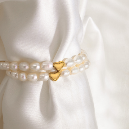 Love me a Pearl Bracelet Silver