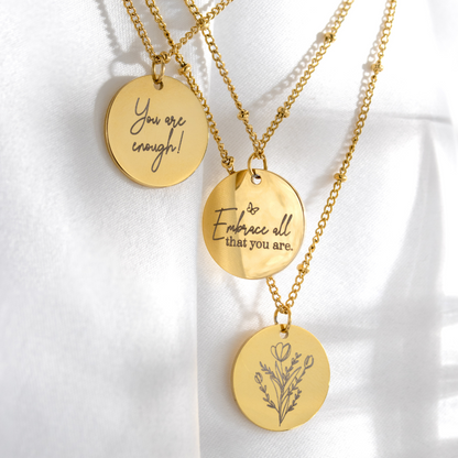 Embrace all that you are Necklace Gold