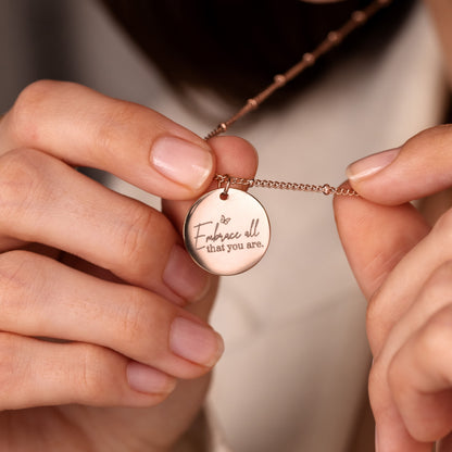 Embrace all that you are Necklace Rose Gold