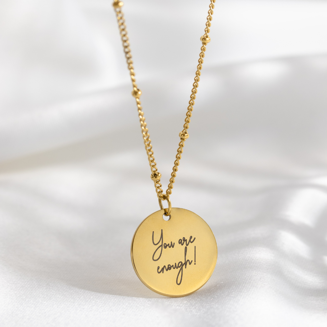 You are enough Necklace Rose Gold