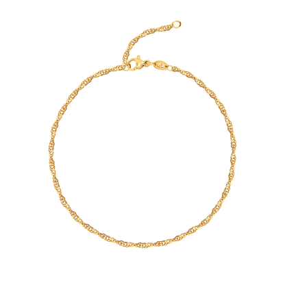 Slim Singapore Anklet Gold