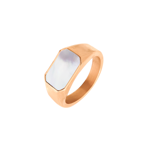 Mother of Pearls Ring Rose Gold