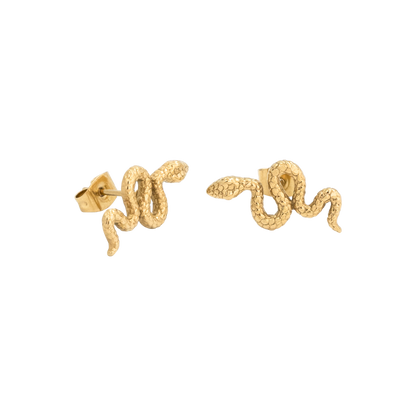 Loving Emelie Snake Studs Gold