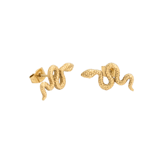 Loving Emelie Snake Studs Gold