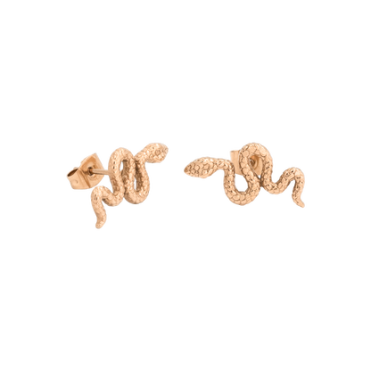 Loving Emelie Snake Studs Rose Gold